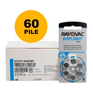 Pile Rayovac 675 Implant Pro per Impianti Cocleari